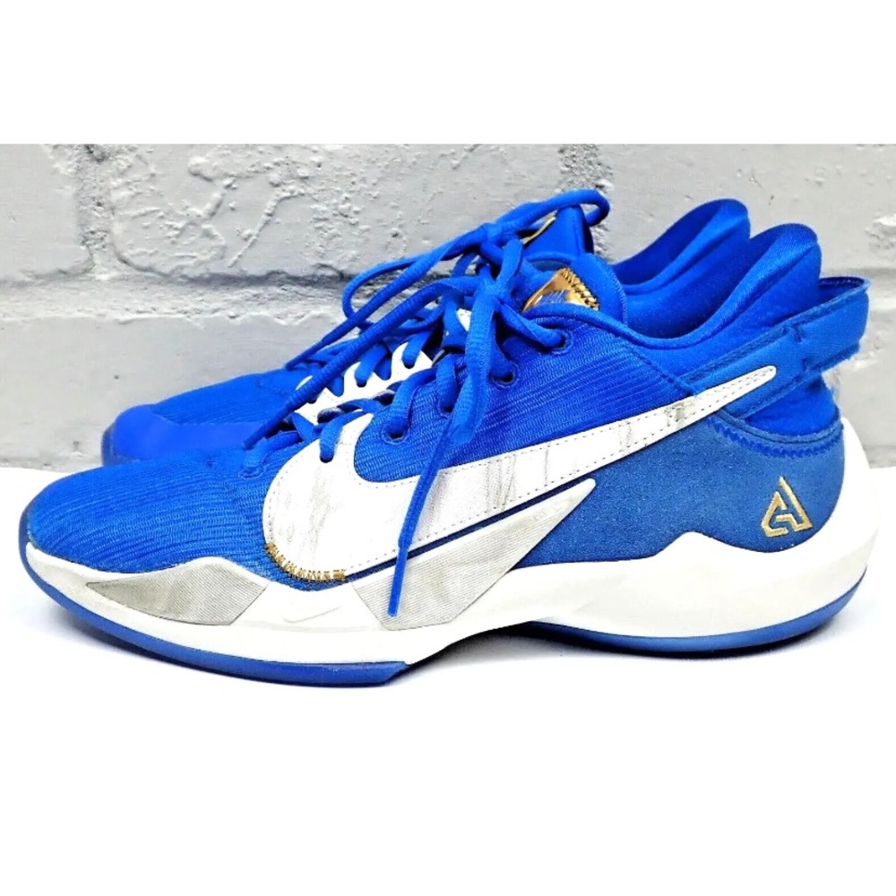 Nike Freak 2 Basketball Shoes SE GS CZ4177 408 Antetokounmpo Blue Sneakers - Picture 3 of 11